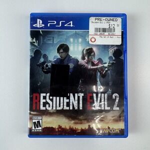 Resident Evil 2‎ PS4 PlayStation 4 Video Game Case & Disc Capcom Survival Horror